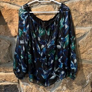 Worn Once! WHBM Off-Shoulder Blouse ~ Size Large